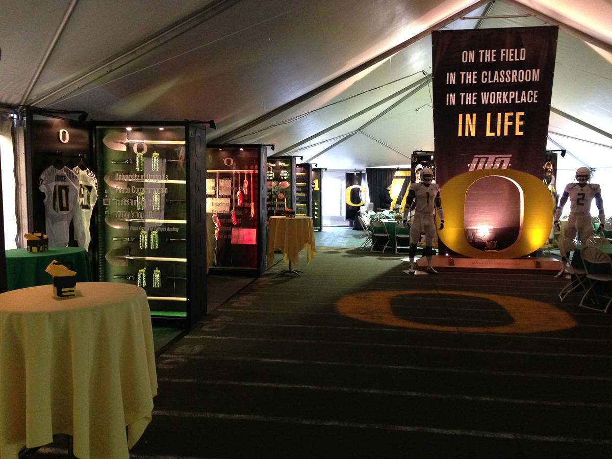 Environmental design at the Mighty Oregon tailgate