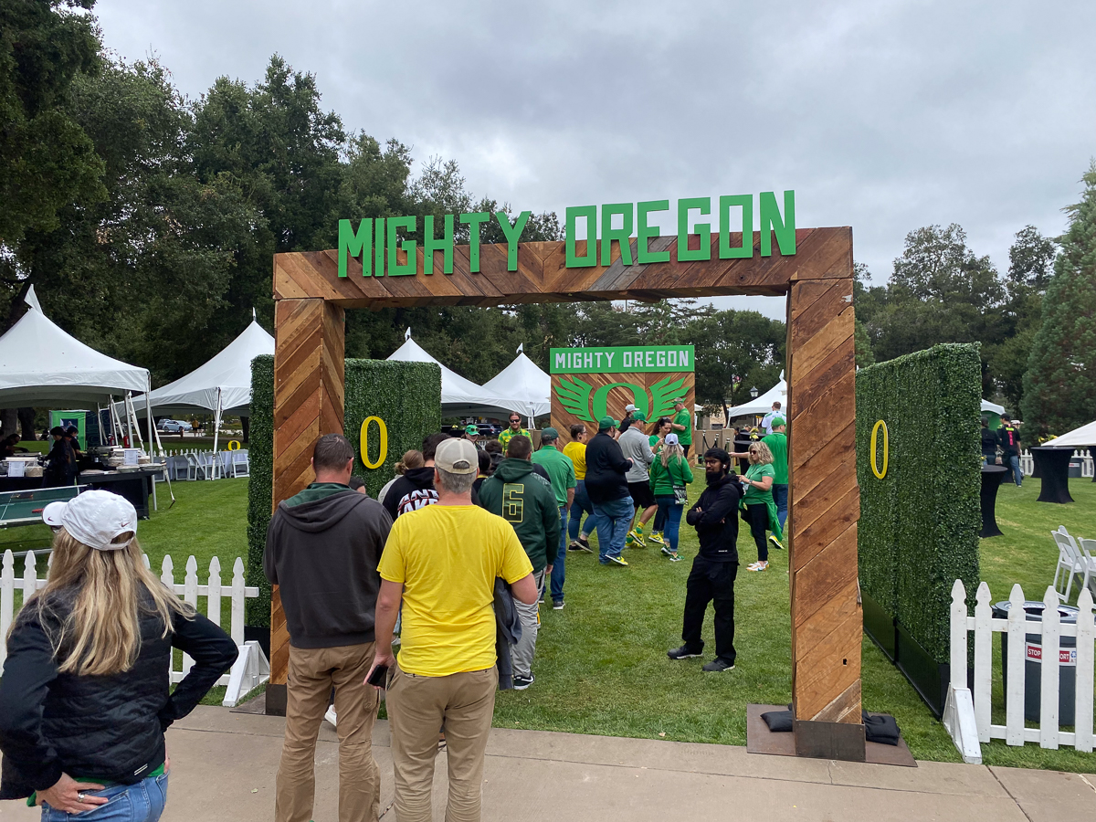 Entrance to the Mighty Oregon tailgate
