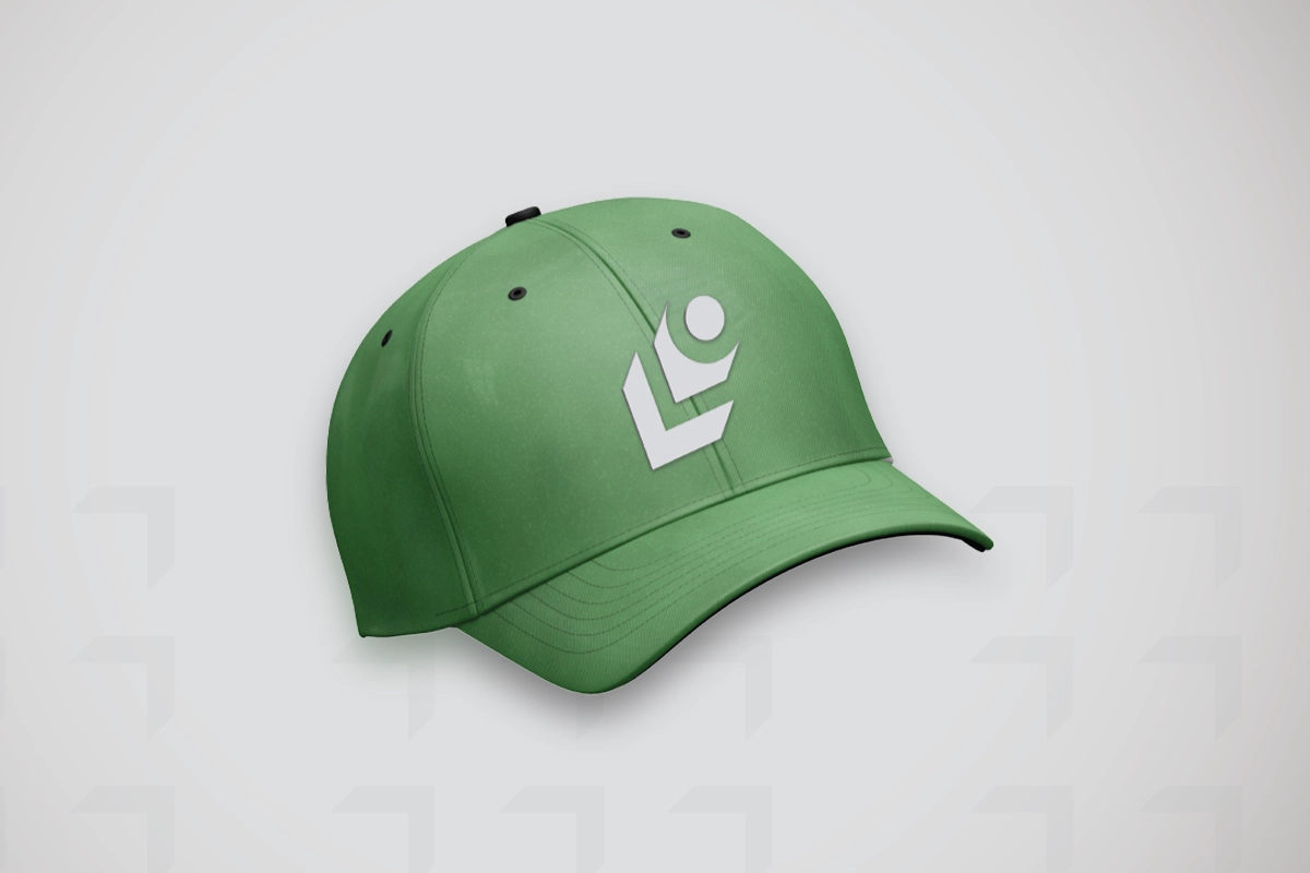A hat with the Launch Oregon logo embroidered